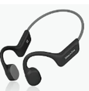 Silisoundtek Bone Conduction Headphones Wireless Bluetooth Open Ear Black Gray